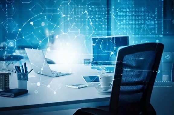 Symbolbild für »consult + connect« mit einem futuristischem Büroraum