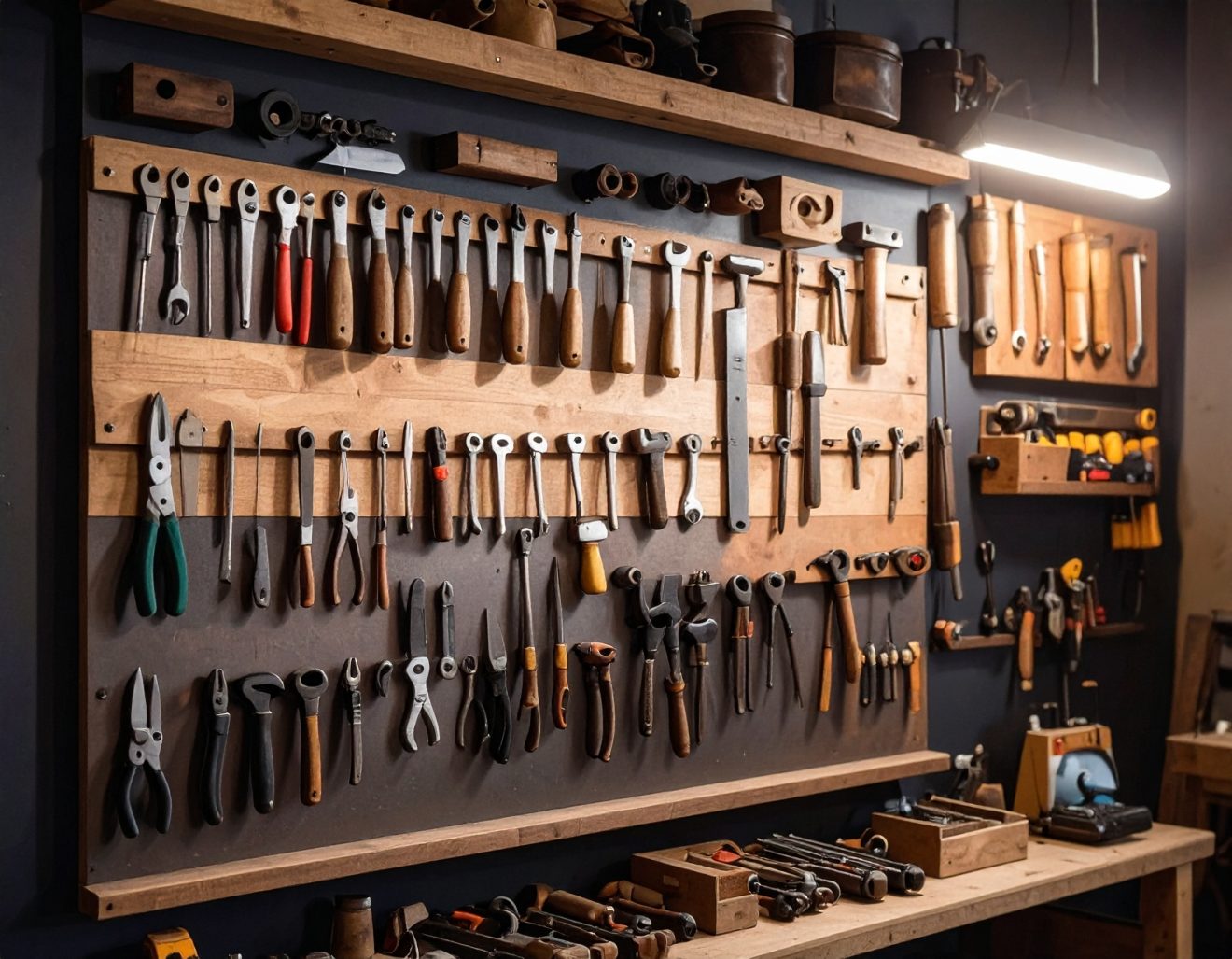aaroon-solutions-tools Wand mit Werkzeugen als Symbolbild für die Lösungen von aaroon