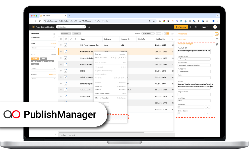 aaroon PublishManager