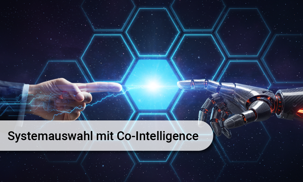 case-strory-Co-Intelligence Symbolbild für Projekt Systemauswahl mit Co-Intelligenz